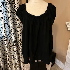 NWT old navy 4x black blouse bow